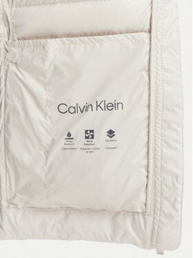 Calvin Klein Kurtka puchowa LV044G502G Beżowy jasny Regular Fit