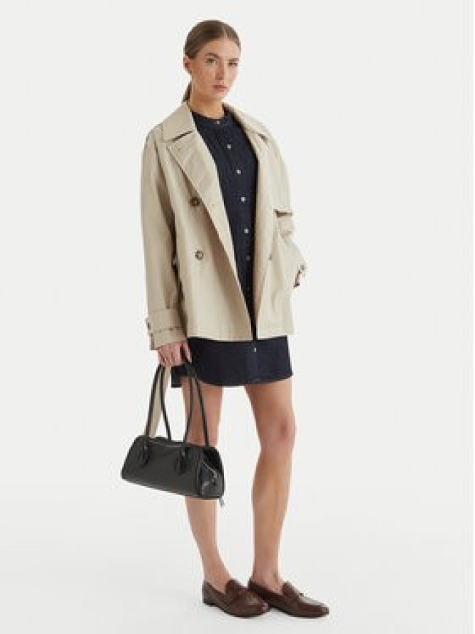 Calvin Klein Trencz LV044B540G Beżowy Regular Fit