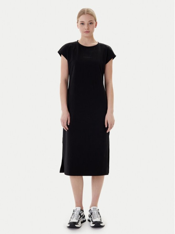 EA7 Emporio Armani Sukienka codzienna 7W000957 AF12484 MC043 Czarny Regular Fit