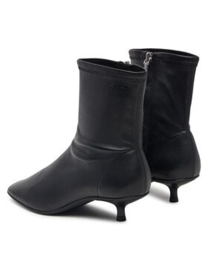 Calvin Klein Botki Round Kitt Heel Ankle Boot Nappa HW0HW03169 Czarny
