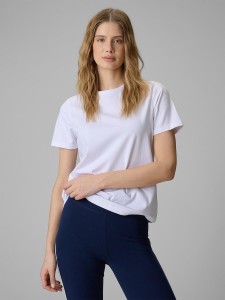 T-shirt regular gładki damski 4F 4FRMM00TTSHF3617