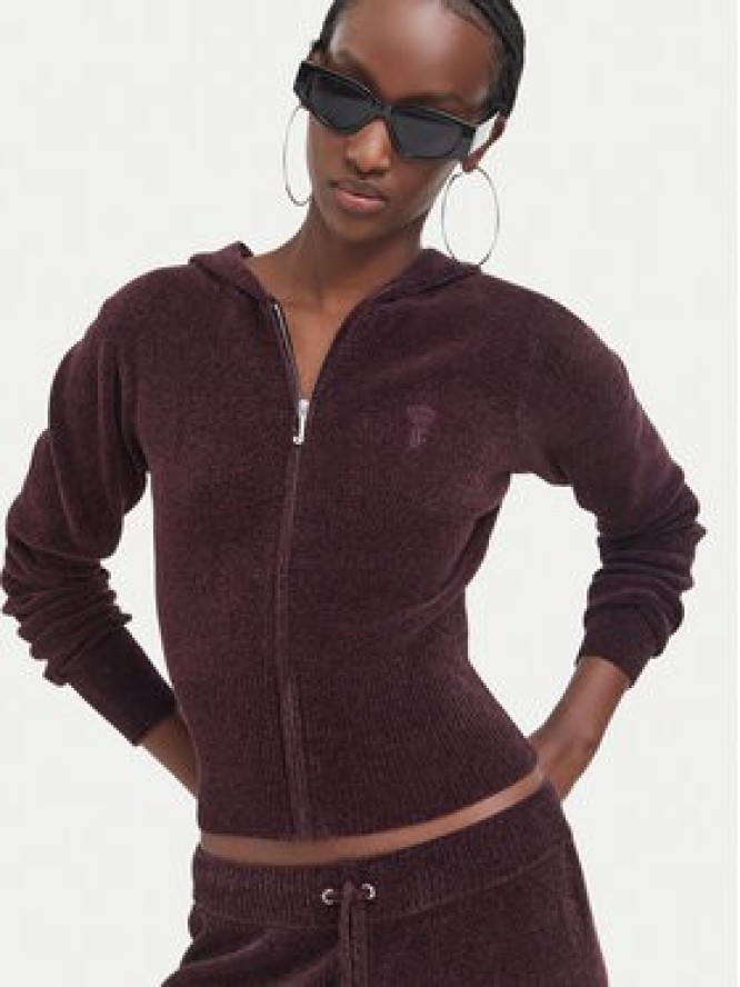 Juicy Couture Bluza JCWEB005 Brązowy ciemny Regular Fit