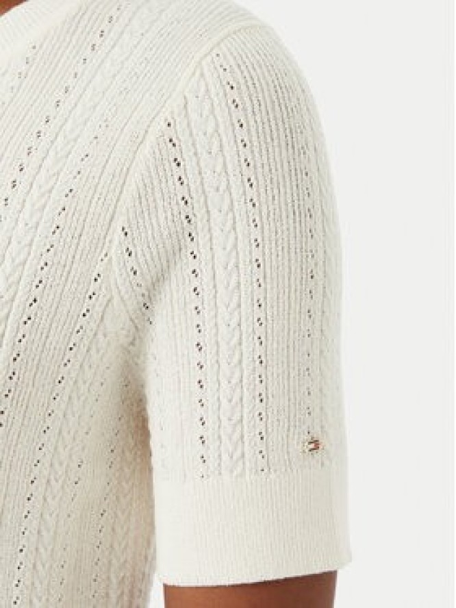 Tommy Hilfiger Kardigan Summer WW0WW50070 Kremowy Slim Fit