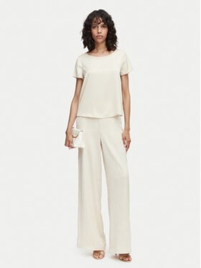 Guess Spodnie materiałowe W6GB2 8W2103 Beżowy jasny Wide Leg