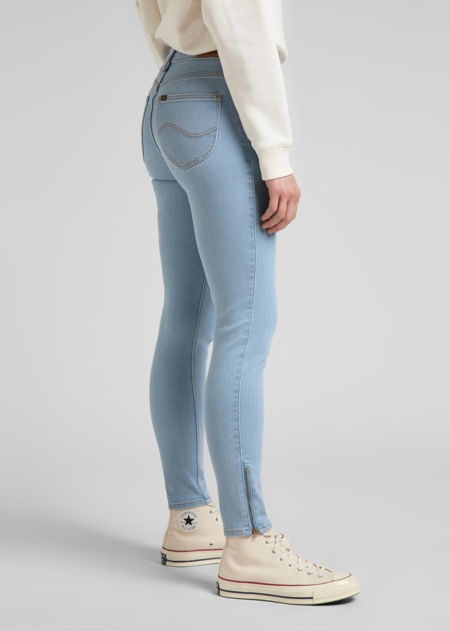 LEE SCARLETT HIGH ZIP DAMSKIE SPODNIE JEANSOWE LIGHT RUBY L31BTVZB 112145019