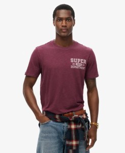 superdry T‑shirt Athletic College z nadrukiem — 100% bawełna, krój relaxed