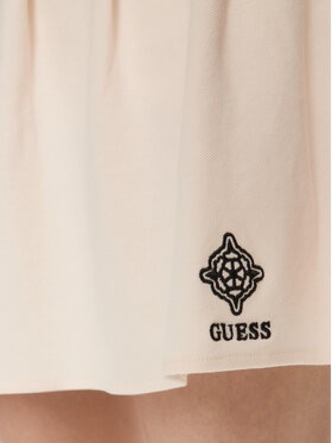 Guess Spódnica mini V5RD00 KCOK1 Biały Regular Fit
