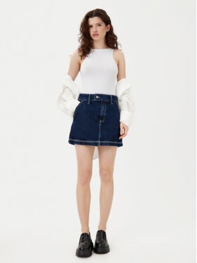 HUGO Spódnica jeansowa mini 50531831 Granatowy Regular Fit