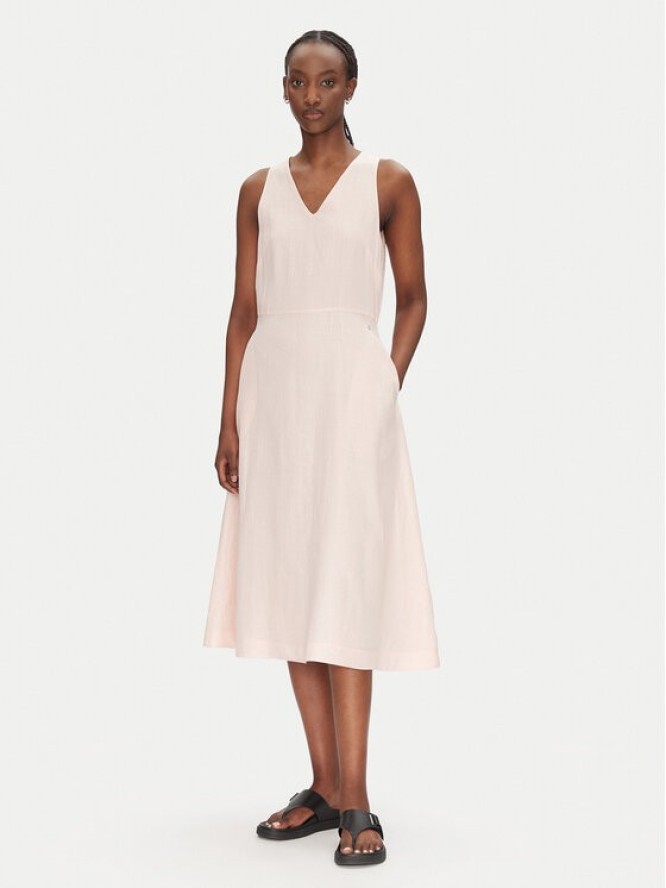 BOSS Sukienka letnia C_Dasico_1 50540512 Różowy Slim Fit