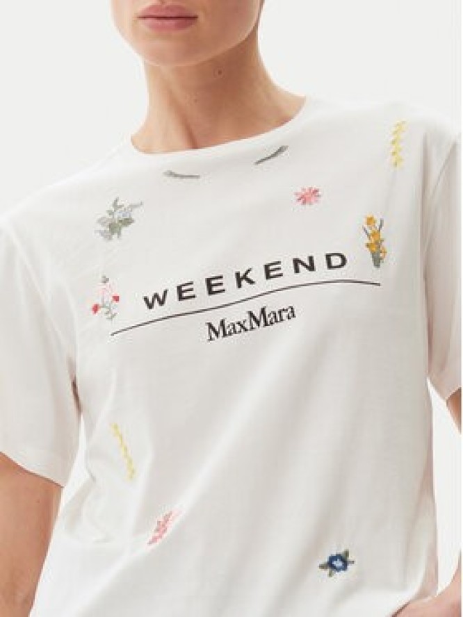 Weekend Max Mara T-Shirt 2515971042650 Biały Regular Fit