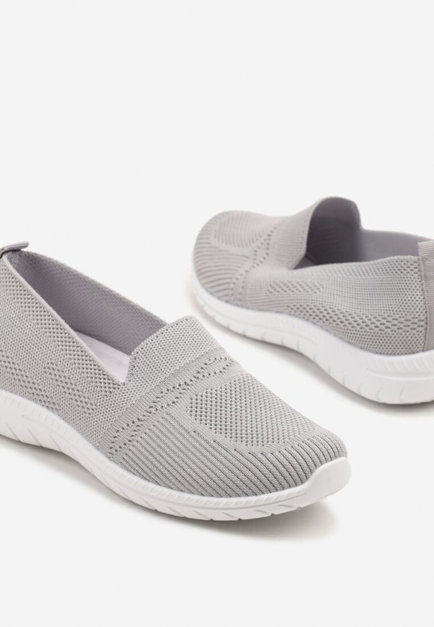 Szare Wsuwane Tenisówki Mokasyny Venni