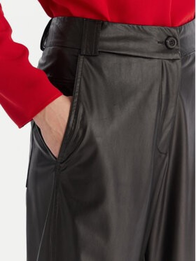 ACCESS FASHION Spodnie z imitacji skóry 54-5132-188 Czarny Regular Fit