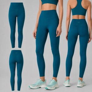 LEGGINSY DAMSKIE 4F TENINGOWE SZYBKOSCHNĄCE Z WYSOKIM STANEM KOLOR ZIELONY