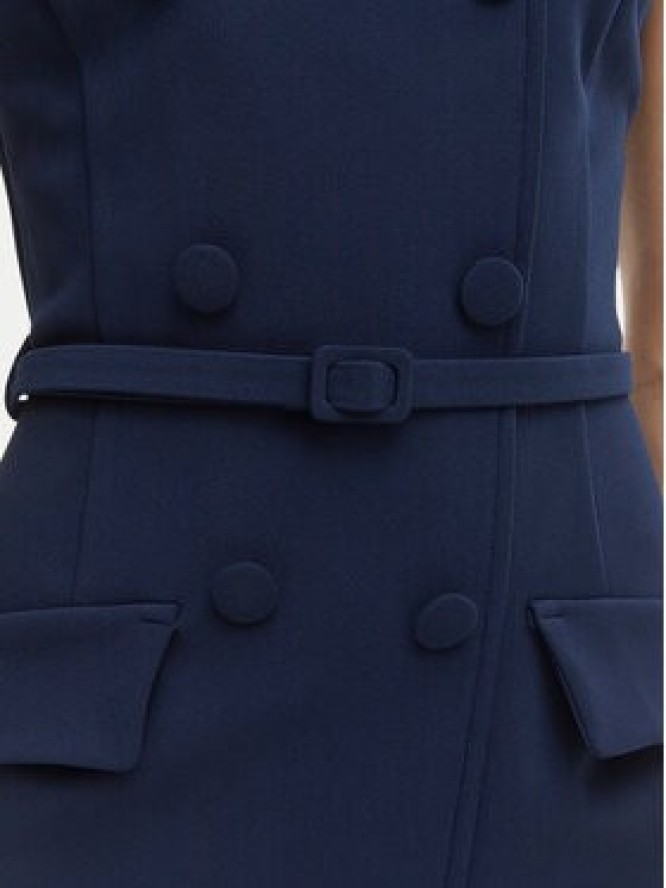 Rinascimento Sukienka koktajlowa CFC0127893003 Granatowy Slim Fit