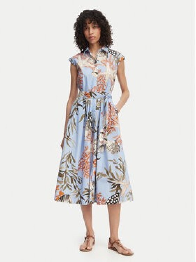 Marella Sukienka koszulowa Padana 2613221202 Błękitny Regular Fit