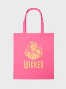 Torebka tote z nadrukiem Wicked - różowy