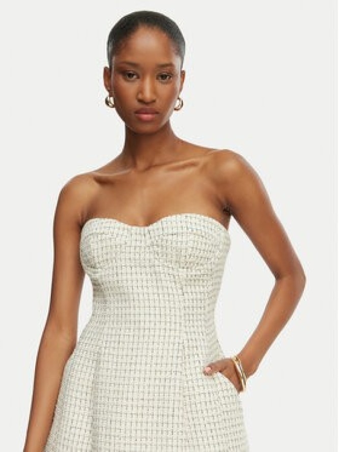 Bardot Sukienka koktajlowa Florine 60134DB Écru Slim Fit