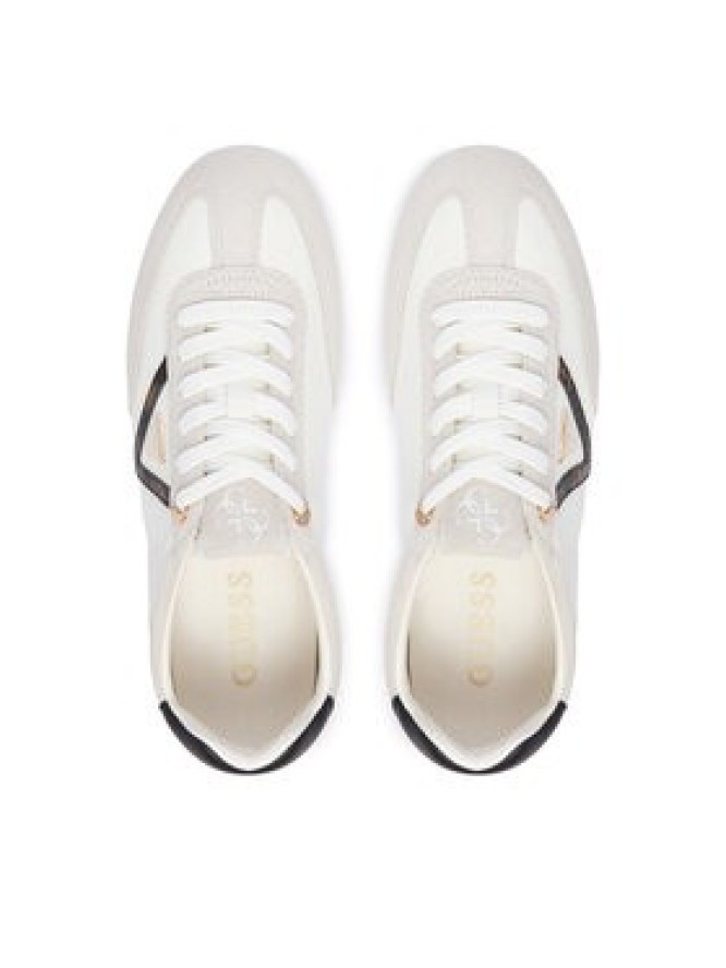 Guess Sneakersy Relli FLTREL LEA12 Kremowy
