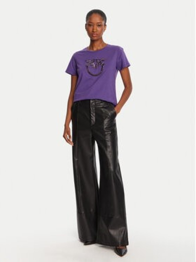 PINKO T-Shirt Quentin 100535 A2RN Fioletowy Regular Fit