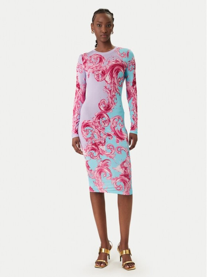 Versace Jeans Couture Sukienka codzienna 80HAO9P0 JS547 Kolorowy Slim Fit