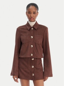 Bardot Koszula Lorenzo 59668TB1 Brązowy Boxy Fit