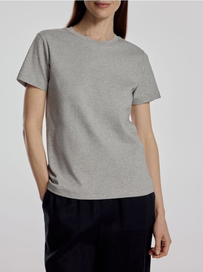 Bawełniany t-shirt - jasnoszary