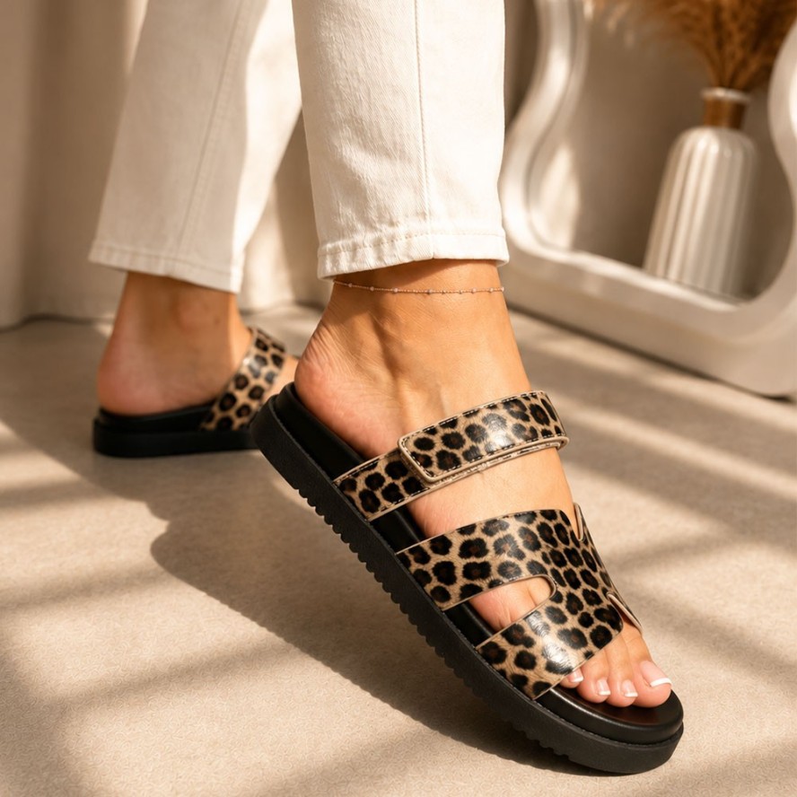 Leopard klapki damskie Vinceza 17401