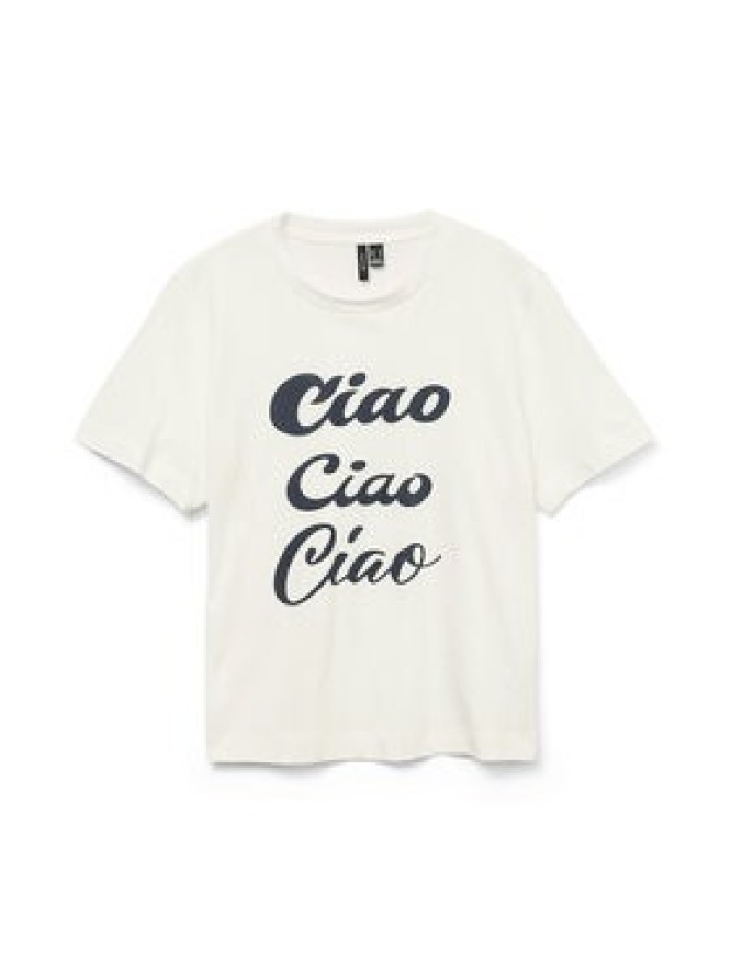 Vero Moda T-Shirt Sonna 10327143 Biały Regular Fit