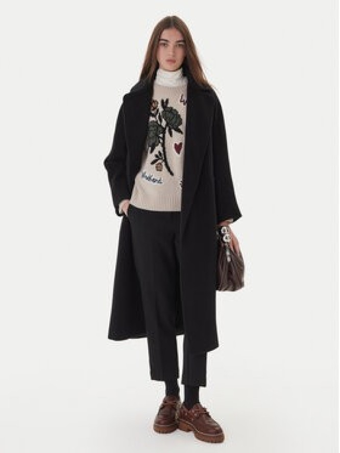Weekend Max Mara Płaszcz wełniany Tempera 2525016082 Czarny Regular Fit