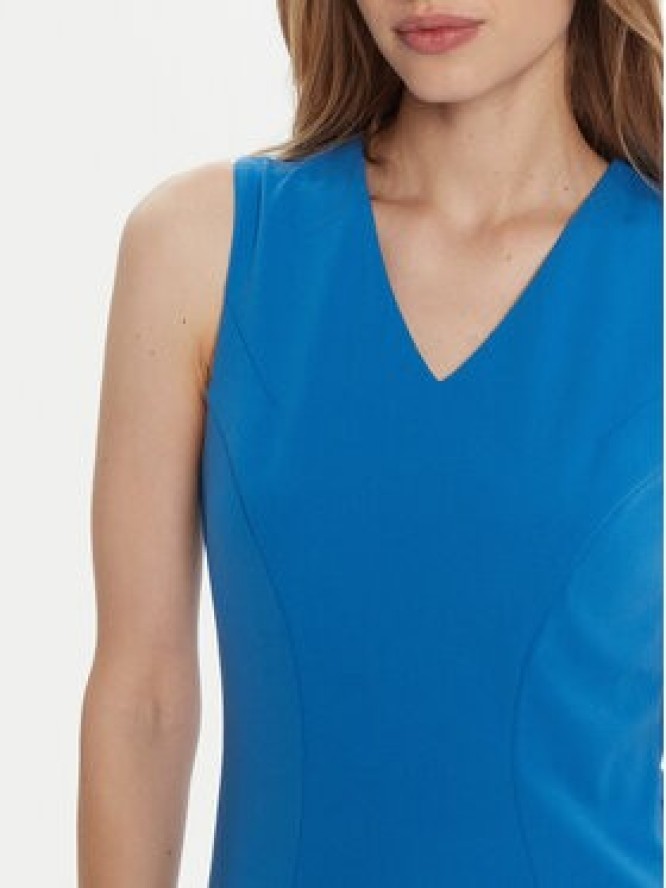 Calvin Klein Sukienka koktajlowa LV044C063G Niebieski Slim Fit