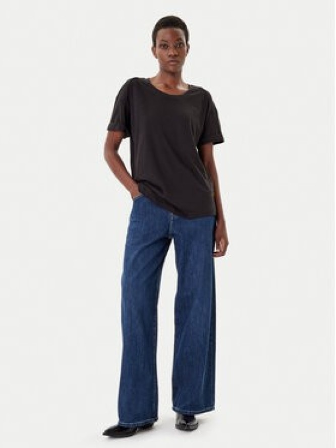 G-Star Raw T-Shirt Rolled Up D24524-4107 Czarny Loose Fit