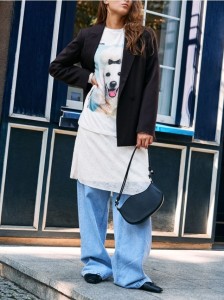 Jeansy wide leg - niebieski