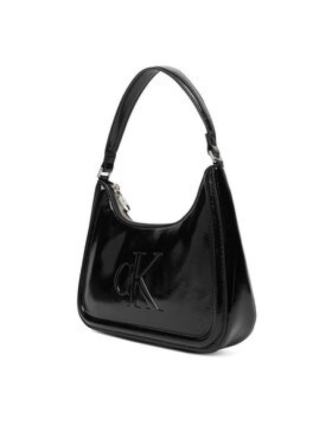 Calvin Klein Torebka Bold Ck Metallic Shoulder Bag LV04F3332G Czarny