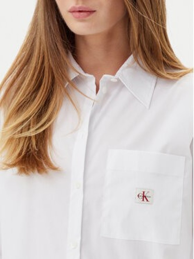 Calvin Klein Jeans Koszula LV047C143G Biały Relaxed Fit