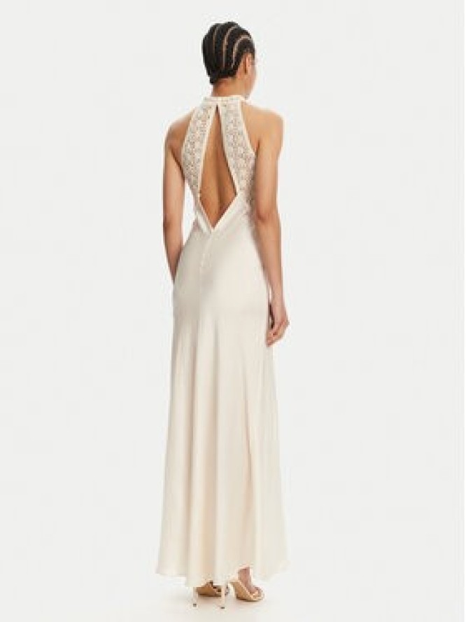 TWINSET Sukienka wieczorowa 251TT2080 Écru Slim Fit