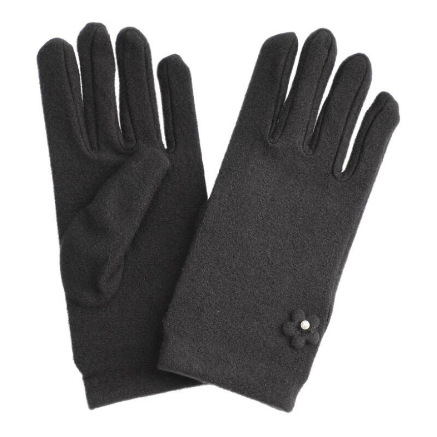 Czarne Rękawiczki Damskie Moraj