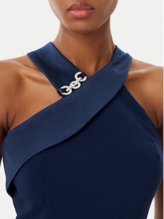 Rinascimento Sukienka wieczorowa CFC0019847002 Granatowy Regular Fit