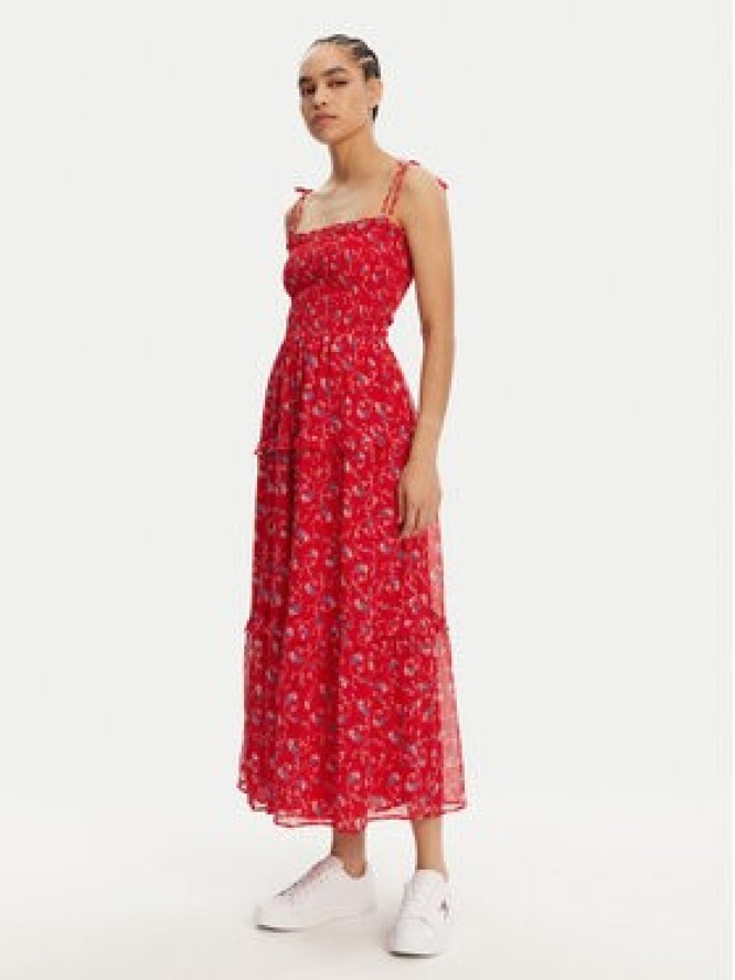 Tommy Jeans Sukienka letnia DW0DW20339 Czerwony Regular Fit