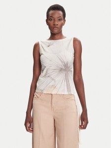 Desigual Top Bruma 25WWTK21 Écru Regular Fit