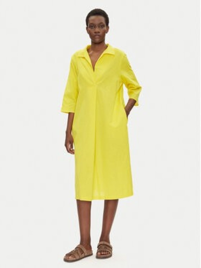 Iconique Sukienka letnia IC25-093 Żółty Regular Fit