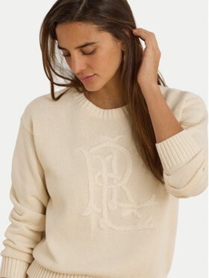 LAUREN RALPH LAUREN Sweter 200979653001 Kremowy Regular Fit