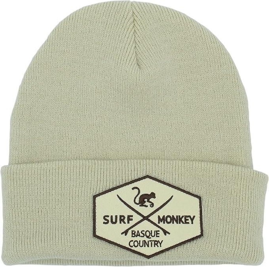 Czapka beanie – haftowane logo / organiczna / rozmiar uniwersalny (biała)