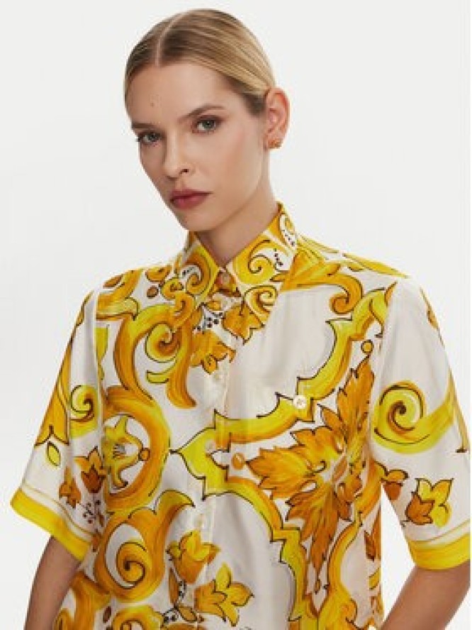 Dolce&Gabbana Koszula F5S01T HI1TK Żółty Regular Fit