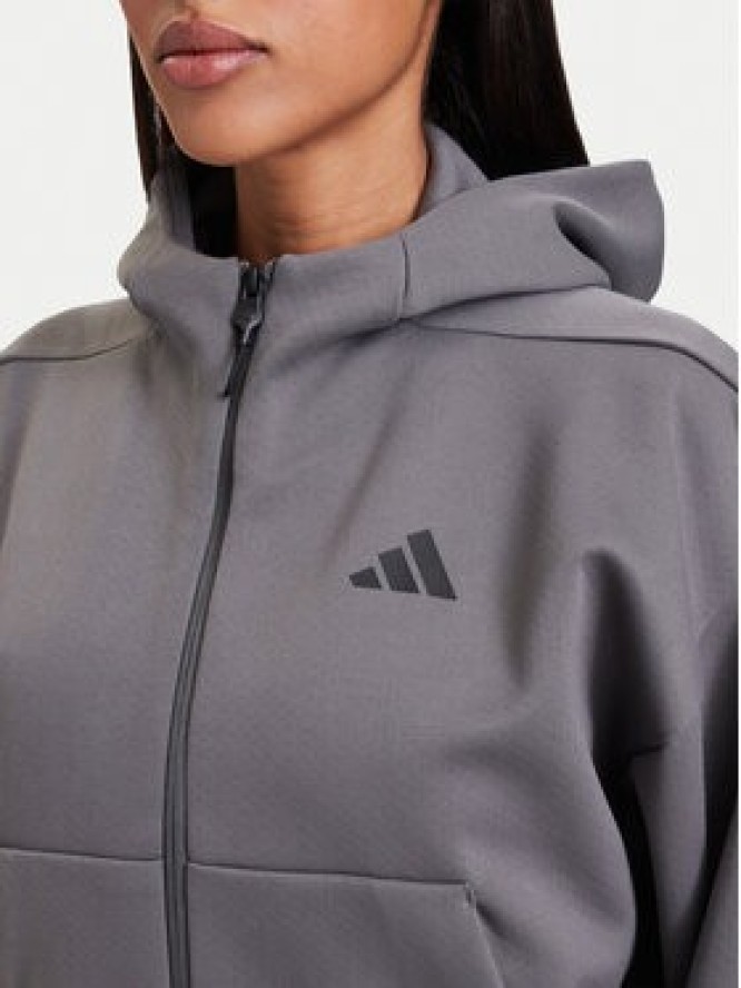 adidas Bluza Adidas Z.N.E. Cropped KF6394 Szary ciemny Loose Fit