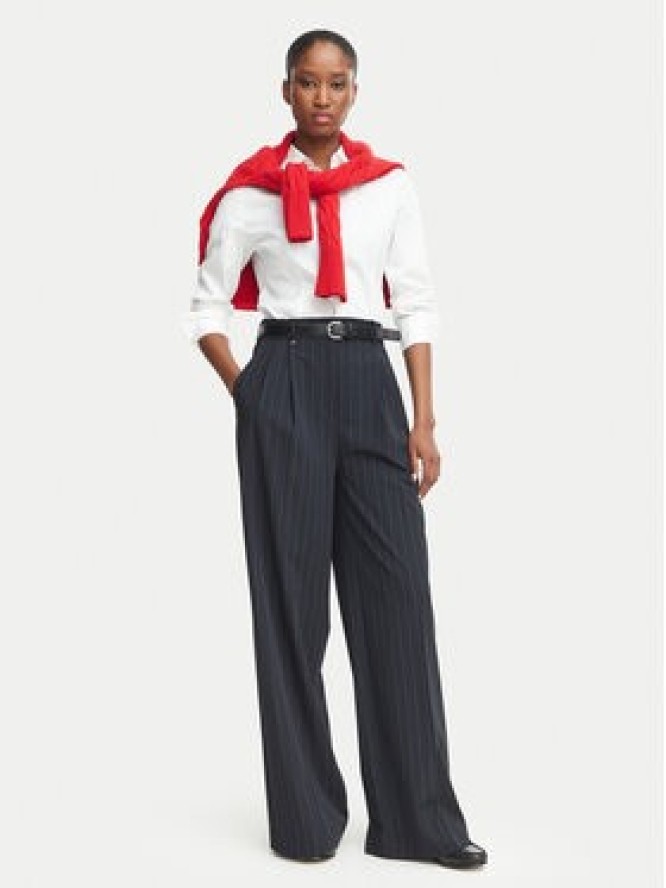 Tommy Hilfiger Spodnie materiałowe WW0WW51898 Granatowy Wide Leg