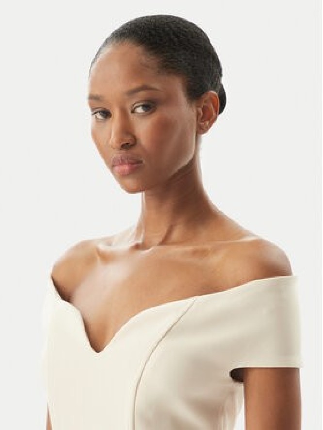 Rinascimento Sukienka wieczorowa CFC0123610003 Beżowy Regular Fit