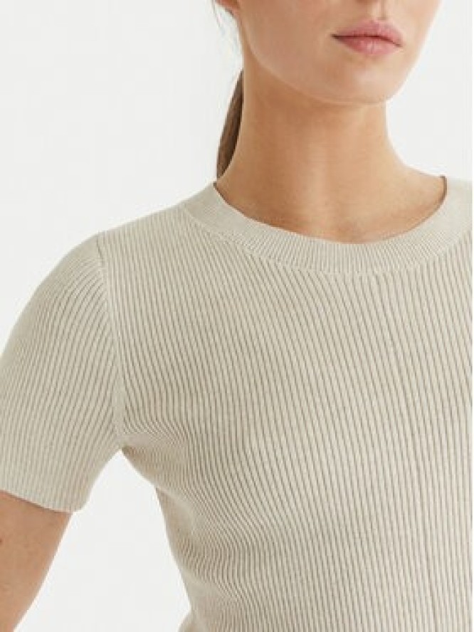 Calvin Klein Jeans Sukienka dzianinowa LV047F325G Beżowy Slim Fit