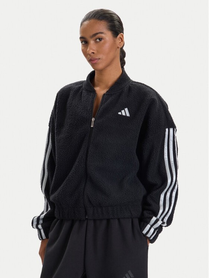 adidas Bluza Holiday High Pile JM1891 Czarny Loose Fit
