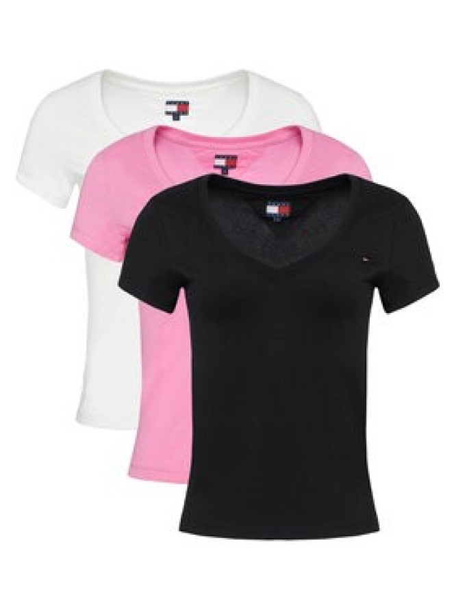 Tommy Jeans Komplet t-shirtów DW0DW23160 Kolorowy Slim Fit