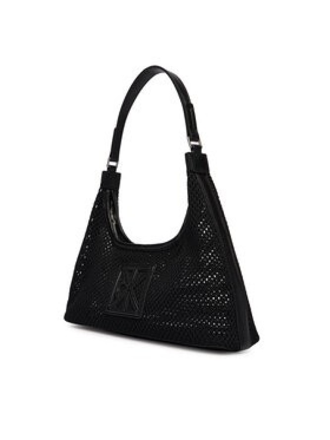 Calvin Klein Torebka Emblem Mesh Shoulder Bag LV04F3381G Czarny